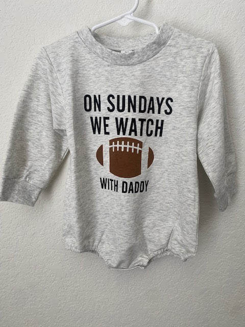 On Sunday’s We Watch Football With Daddy Bubble Romper